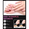 image:imageMakartt Short Square Half Cover Nail Tips 15 Sizes PreEtched 504 PCS  PMMA Soak Off Soft Gel No C Curve Pre Etched Well for Adhesion Easygrip Handle Suitable for Salon DIY Overlay ManicuresShort Duck Full Cover