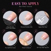 image:imageMakartt Short Square Half Cover Nail Tips 15 Sizes PreEtched 504 PCS  PMMA Soak Off Soft Gel No C Curve Pre Etched Well for Adhesion Easygrip Handle Suitable for Salon DIY Overlay ManicuresShort AlmondHalf Cover504 Pcs