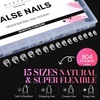 image:imageMakartt Short Square Half Cover Nail Tips 15 Sizes PreEtched 504 PCS  PMMA Soak Off Soft Gel No C Curve Pre Etched Well for Adhesion Easygrip Handle Suitable for Salon DIY Overlay ManicuresExtra Medium Almond504 Pcs