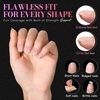 image:imageMakartt Short Square Half Cover Nail Tips 15 Sizes PreEtched 504 PCS  PMMA Soak Off Soft Gel No C Curve Pre Etched Well for Adhesion Easygrip Handle Suitable for Salon DIY Overlay ManicuresExtra Medium Almond504 Pcs