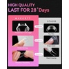 image:imageMakartt Short Square Half Cover Nail Tips 15 Sizes PreEtched 504 PCS  PMMA Soak Off Soft Gel No C Curve Pre Etched Well for Adhesion Easygrip Handle Suitable for Salon DIY Overlay ManicuresShort Duck Full Cover