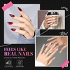 image:imageMakartt Short Square Half Cover Nail Tips 15 Sizes PreEtched 504 PCS  PMMA Soak Off Soft Gel No C Curve Pre Etched Well for Adhesion Easygrip Handle Suitable for Salon DIY Overlay ManicuresShort