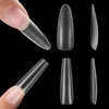 image:imageMakartt Long Almond amp XL Tapered Square Nail Tips with BuiltIn Shaping Guides 2 Shapes in 1 Box15 Sizes PreEtched Matte Inside False Nails for Nail Extension DIY Salon Manicure Supplies 384pcsLong Almond  XL Tapered Square
