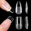 image:imageMakartt Long Almond amp XL Tapered Square Nail Tips with BuiltIn Shaping Guides 2 Shapes in 1 Box15 Sizes PreEtched Matte Inside False Nails for Nail Extension DIY Salon Manicure Supplies 384pcsMedium Almond  Medium Square