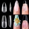 image:imageMakartt Long Almond amp XL Tapered Square Nail Tips with BuiltIn Shaping Guides 2 Shapes in 1 Box15 Sizes PreEtched Matte Inside False Nails for Nail Extension DIY Salon Manicure Supplies 384pcsMedium Almond  Medium Coffin